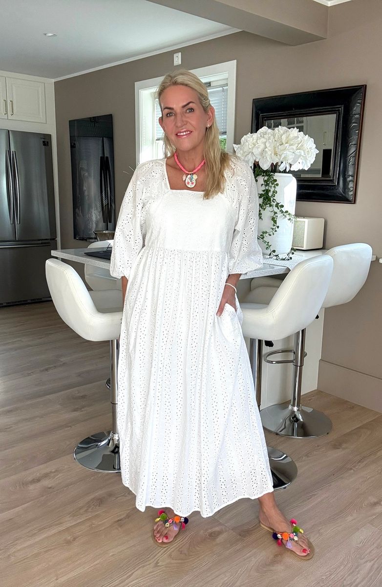 CC Heart Nora Long Broderi Dress