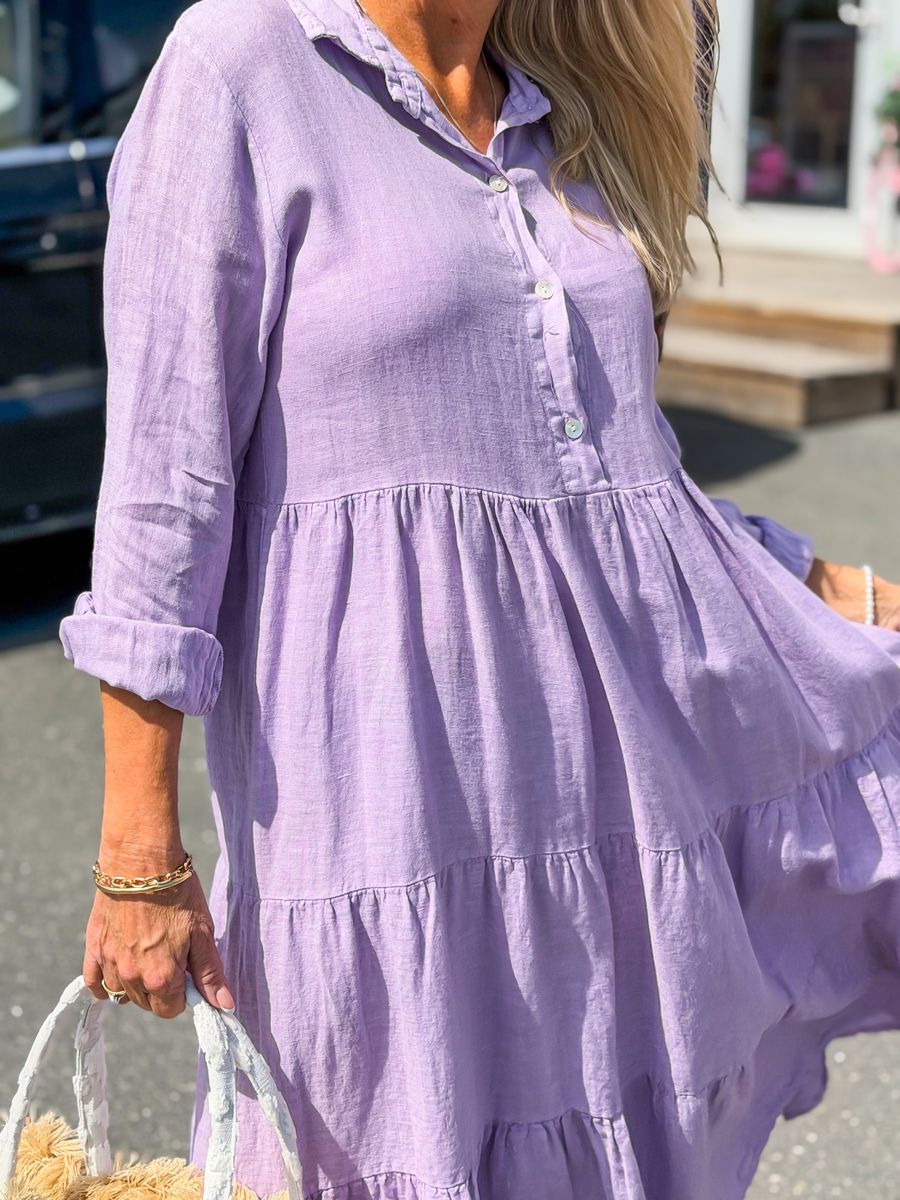 Lavender Linen Dress