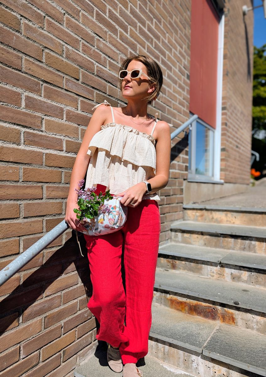 Strawberry Linen Pant