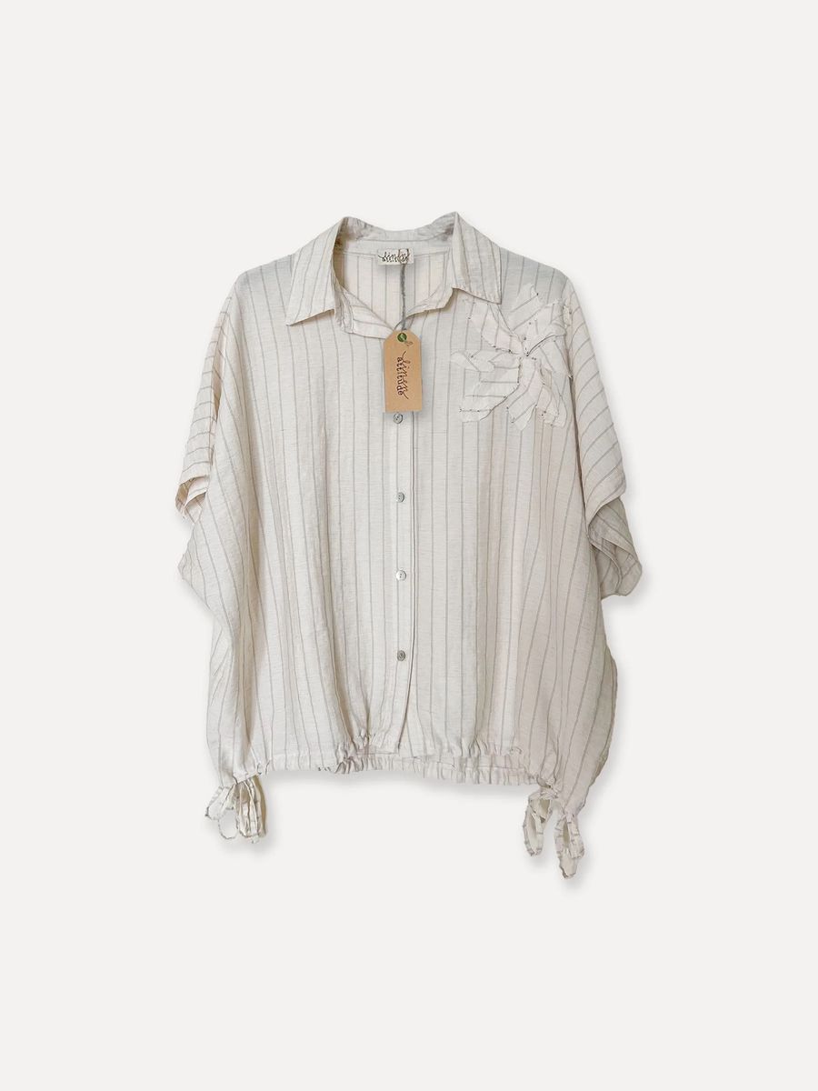 Striped Flower Blouse 