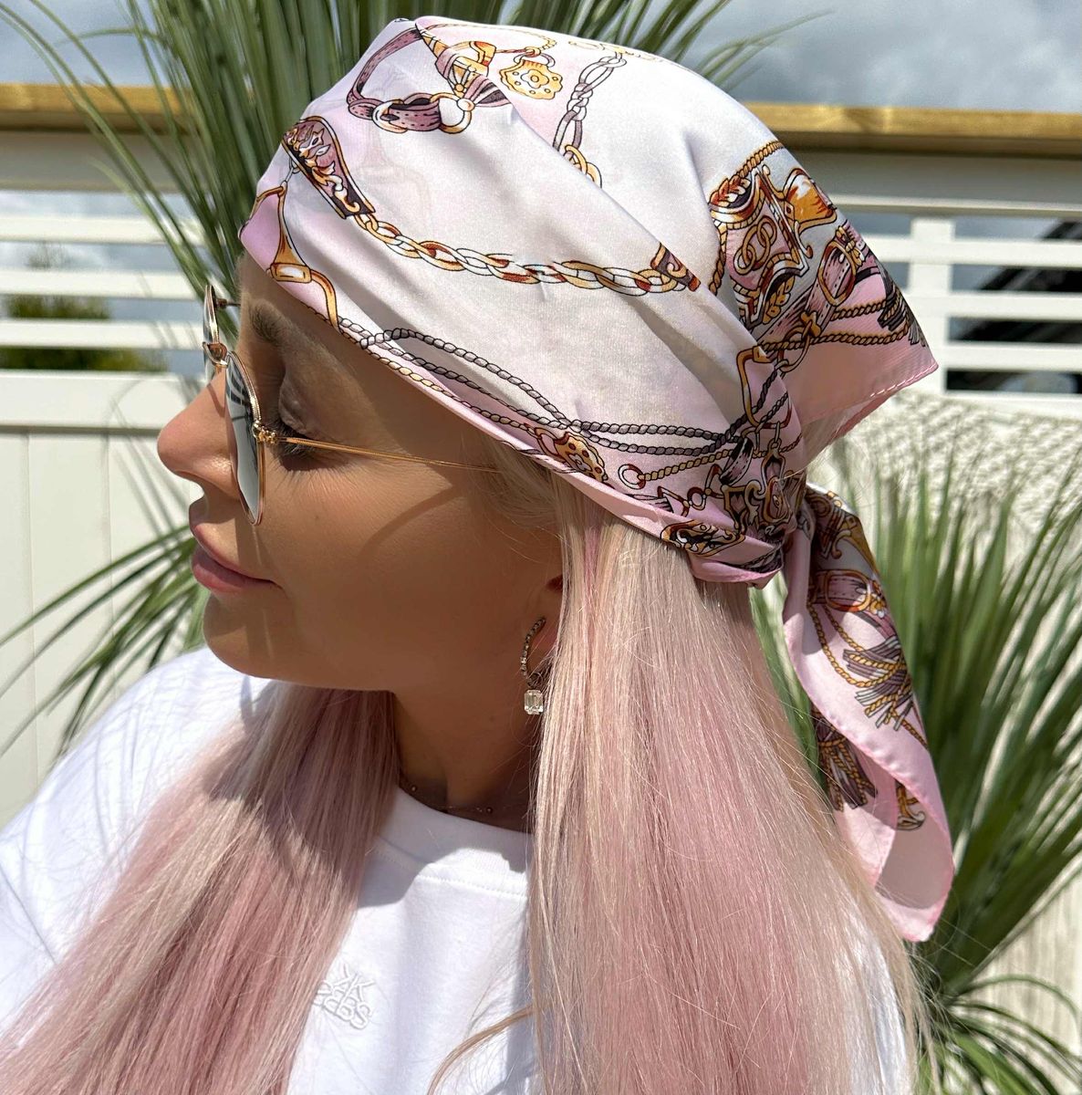 Scarf Summer Chain Pink Nora Norway