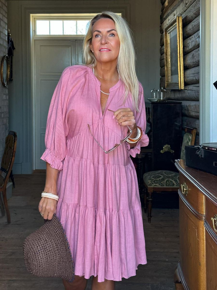 Copperose Linen Dress