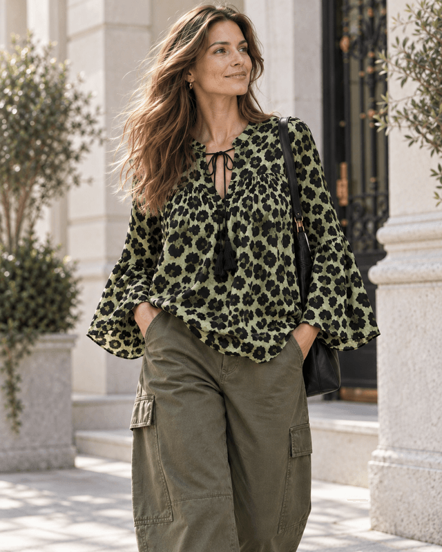 Leo Tassel Viscose Blouse 