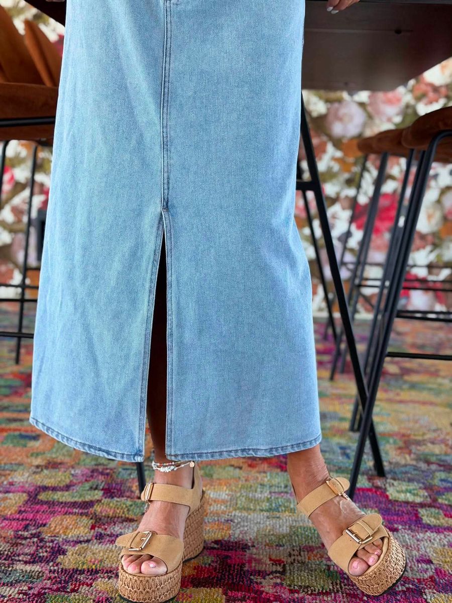 Aminna Denim Skirt Kaffe