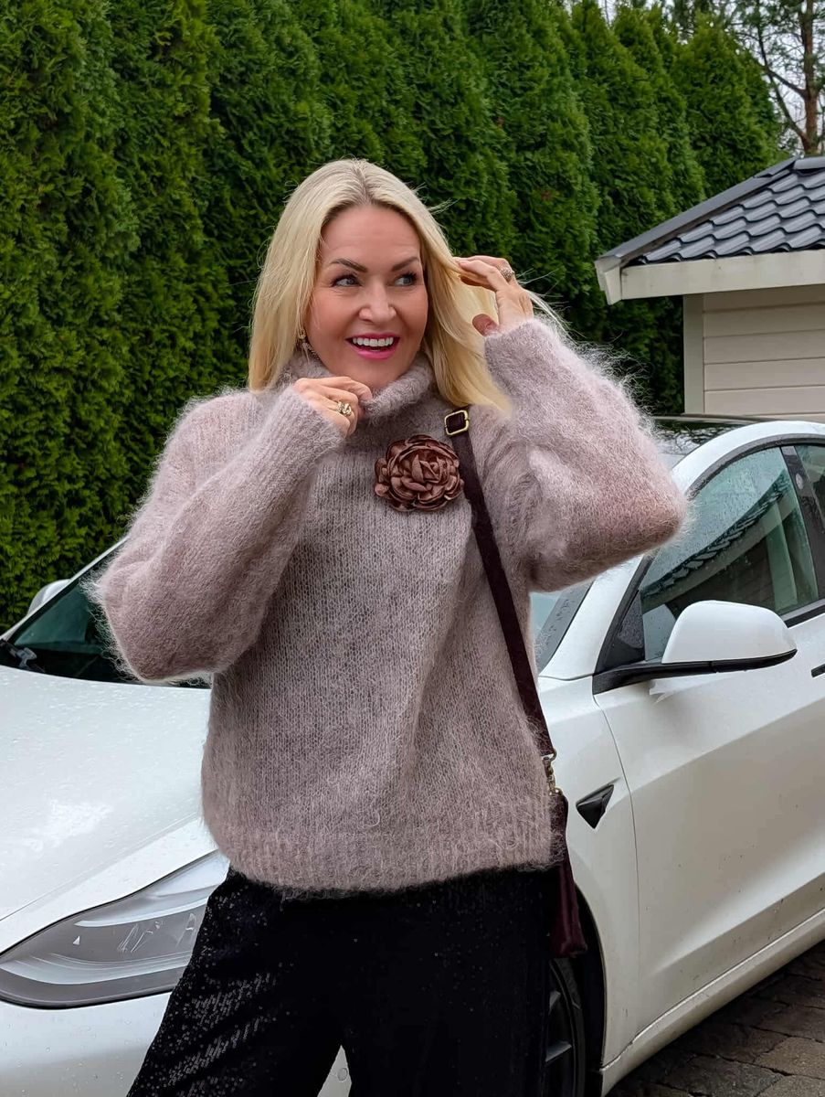 Noeline High Neck Mohair Sweater